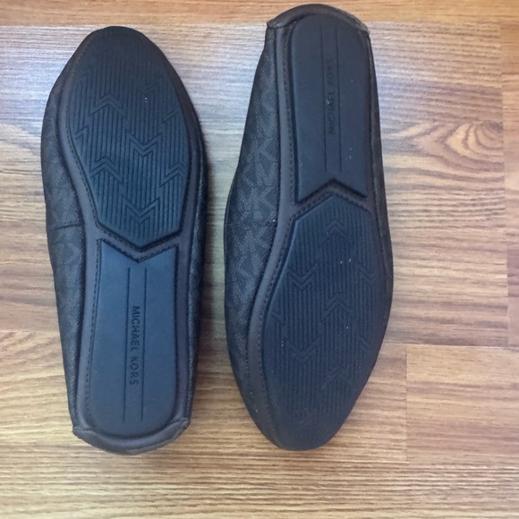 Michael Kors Dark Brown Loafers with mk logo with Gold Accent - Picture 2 of 6